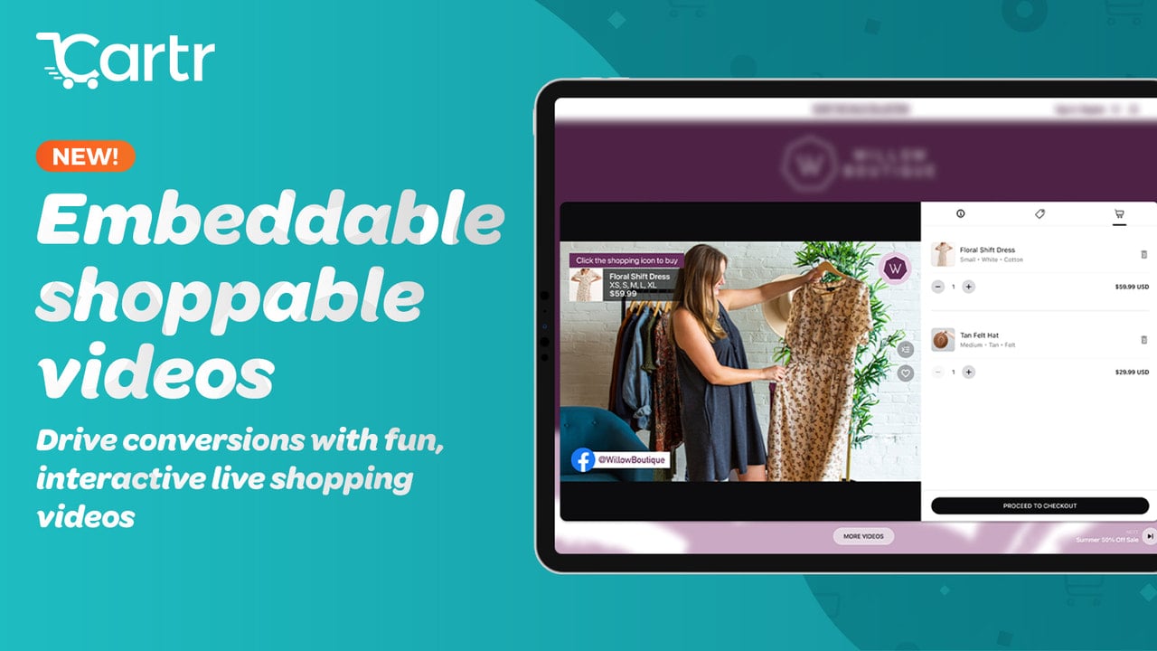 Embeddable shoppable videos