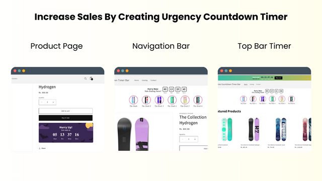 Increase sale by creating urgency