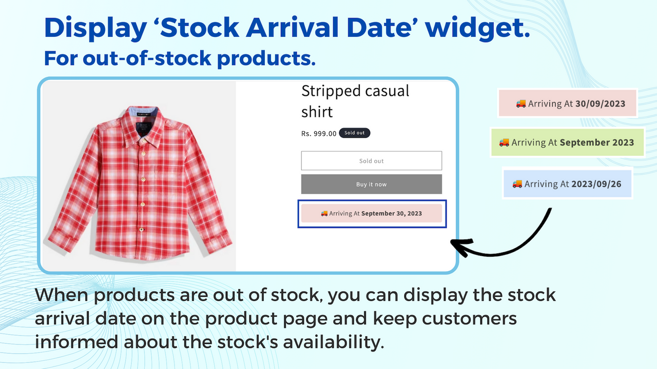 Configure arrival date