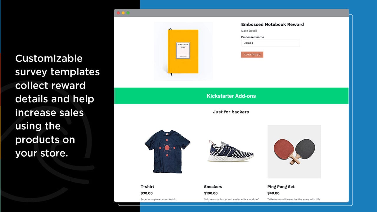 Collect reward details and increase sales w/ a survey template