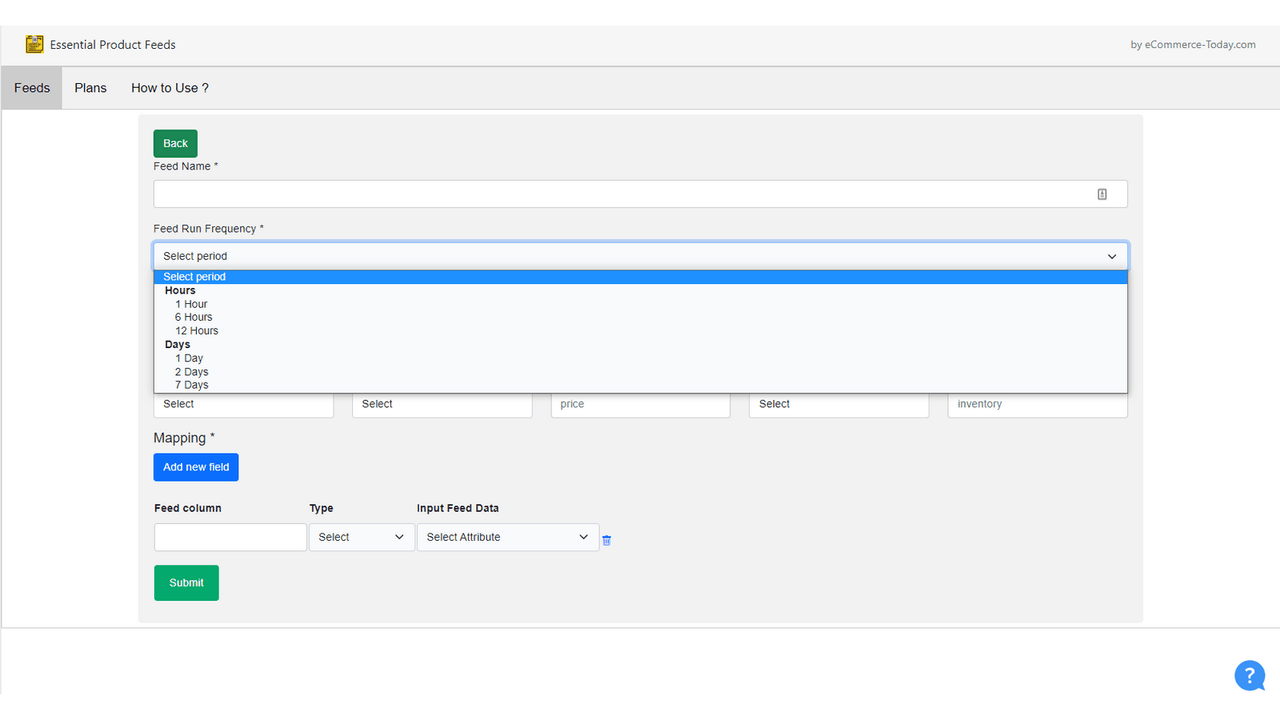 Feed Run Scheduler