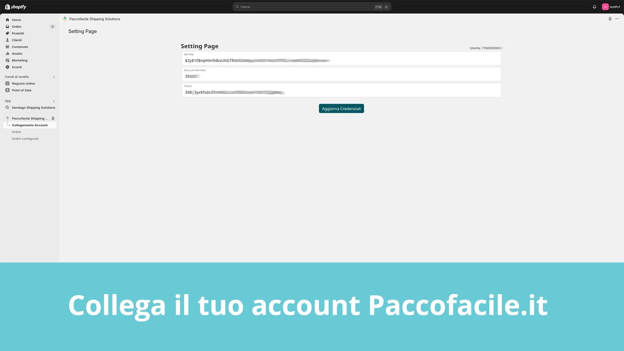 Collega il tuo account Paccofacile.it