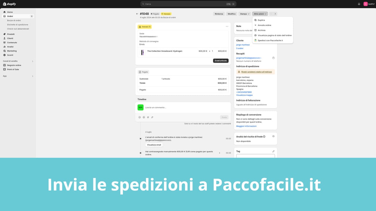 Invia le spedizioni a Paccofacile.it