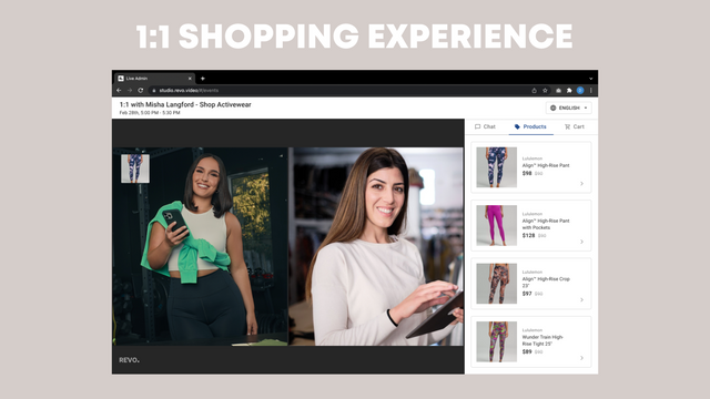 1:1 calls from your website for personalized shopping experience