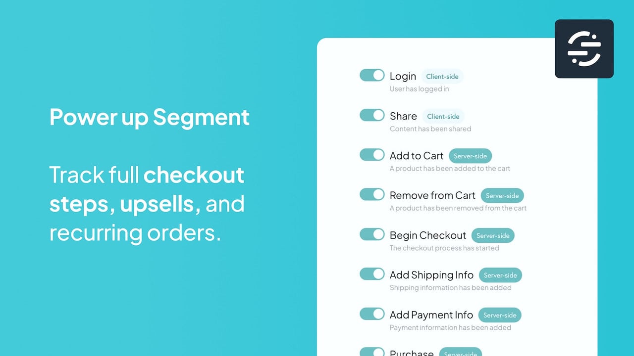 Track all ecommerce events into Segment