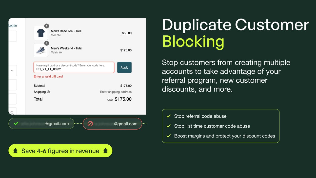 Detect duplicate account fraud/abuse