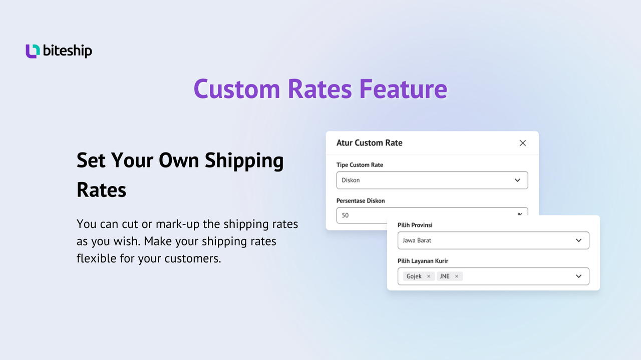 custom rates shipping app