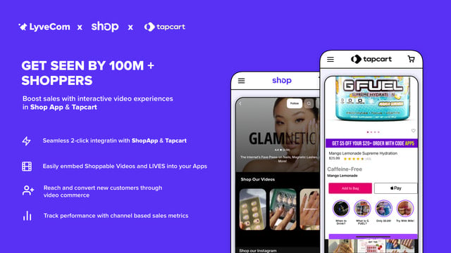 ShopApp and Tapcart shoppable video and livestreaming