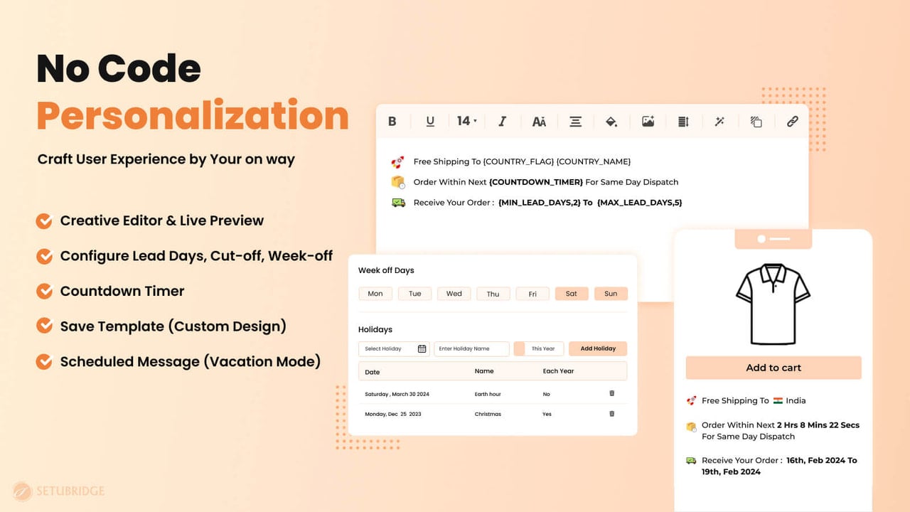 no code delivery date estimator