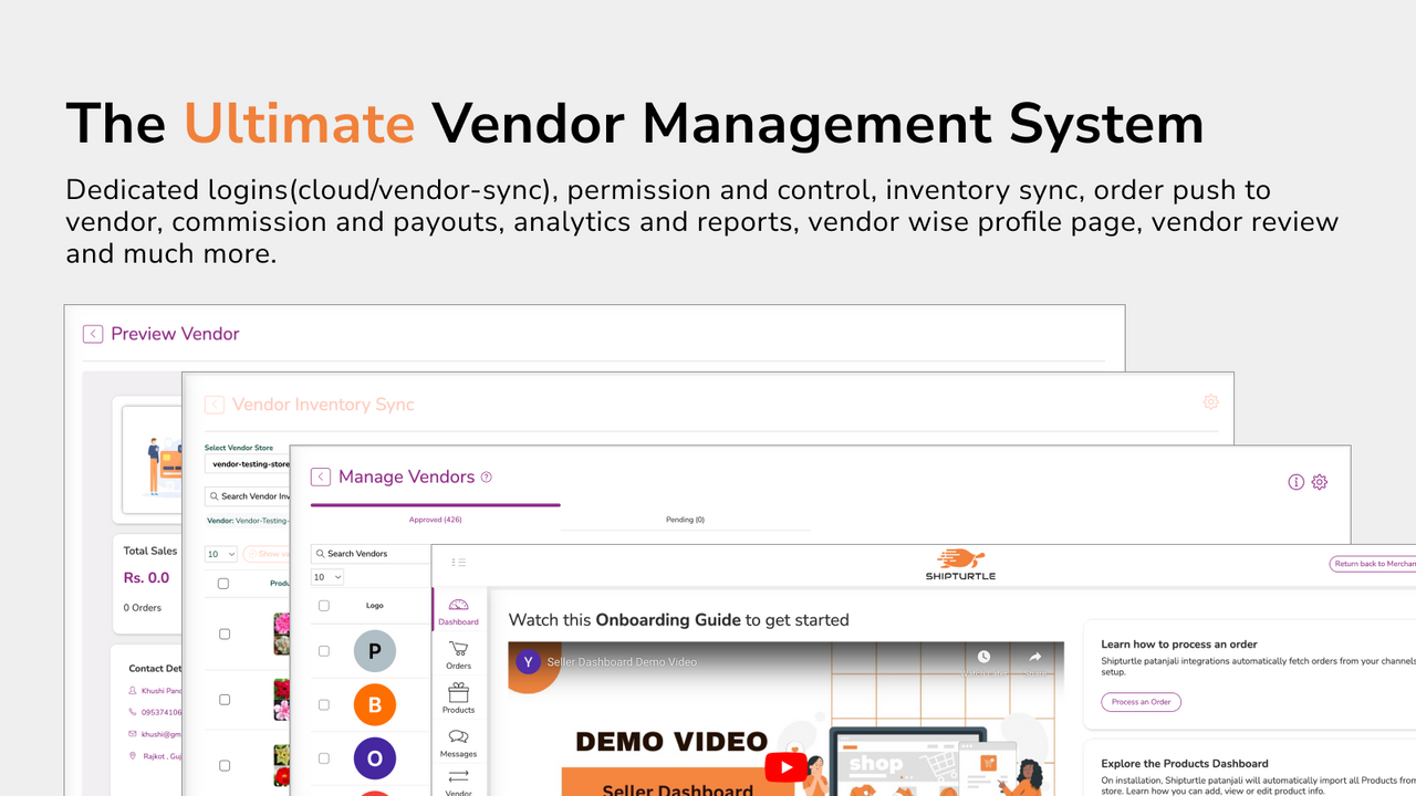 Vendors Page