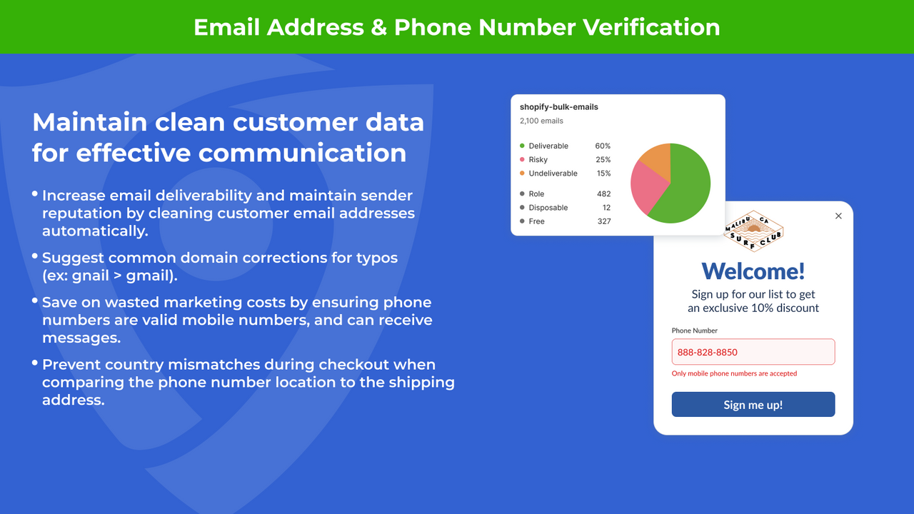 Address Guard - Email Address & Phone Number Verification