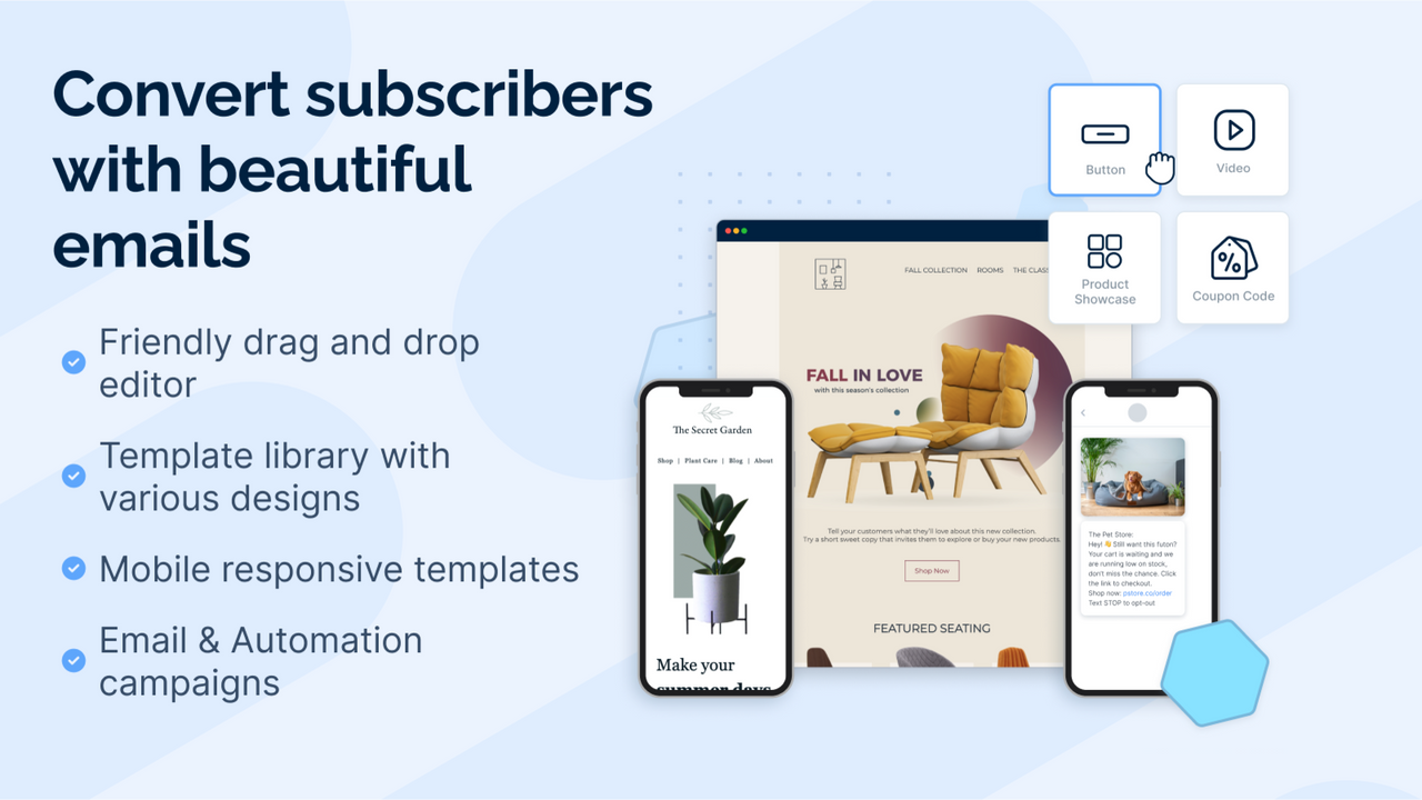 Convert subscribers with beautiful emails