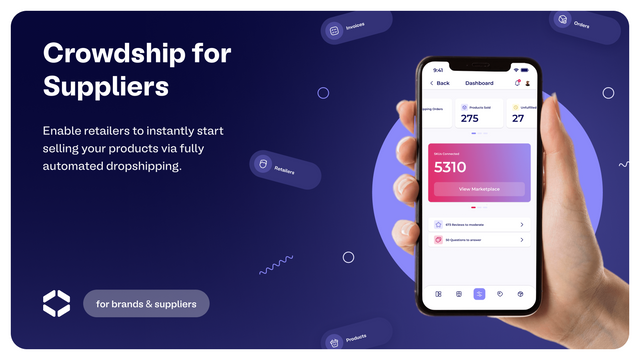 Effortlessly scale your dropship revenue stream with Crowdship.