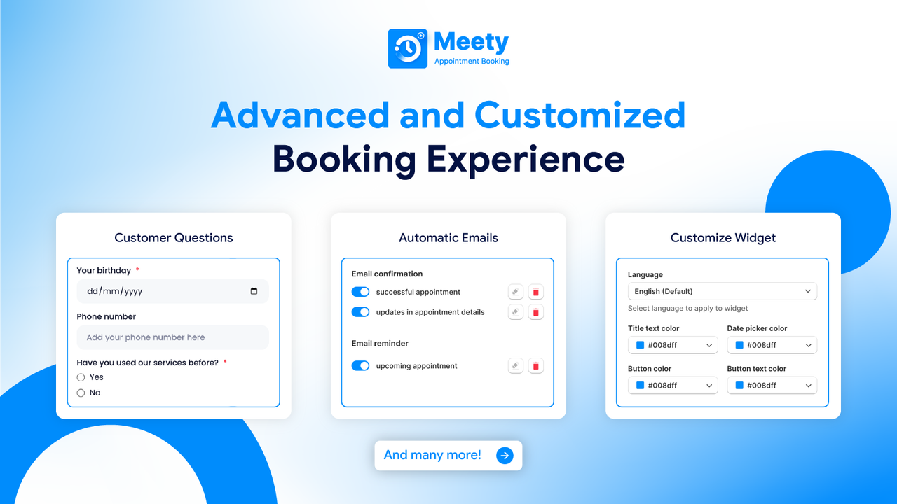 Offer an advanced and customized booking experience