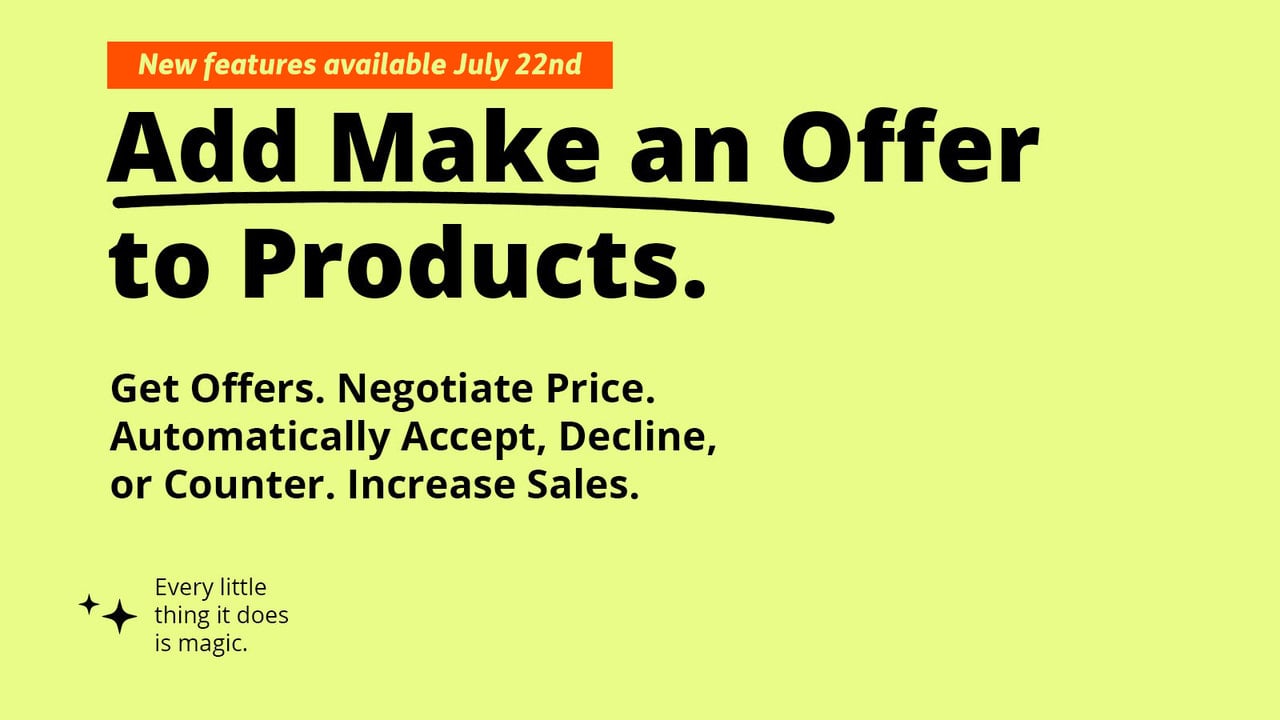 Add make an offer to products with description of benefits.