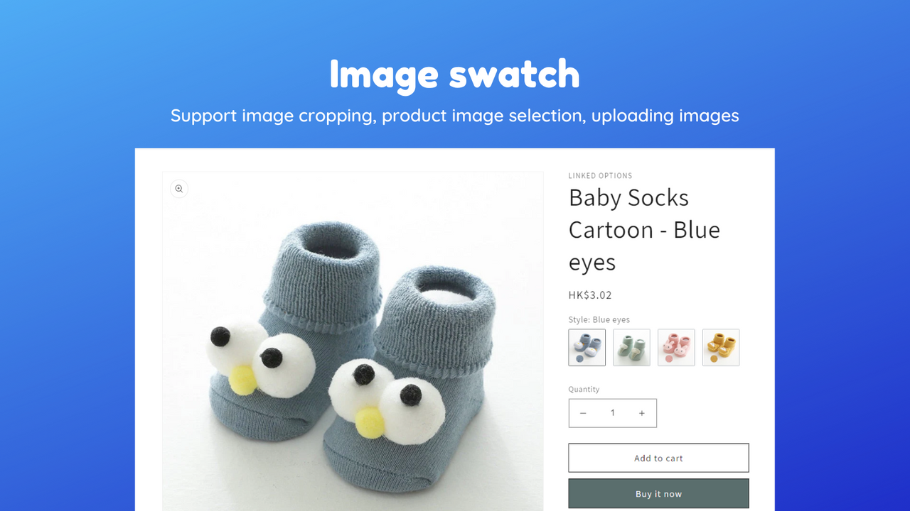 Linked options with Image swatch