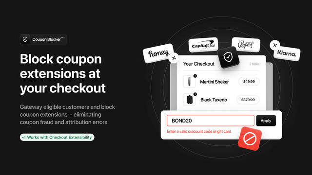 Block coupon extensions at your checkout