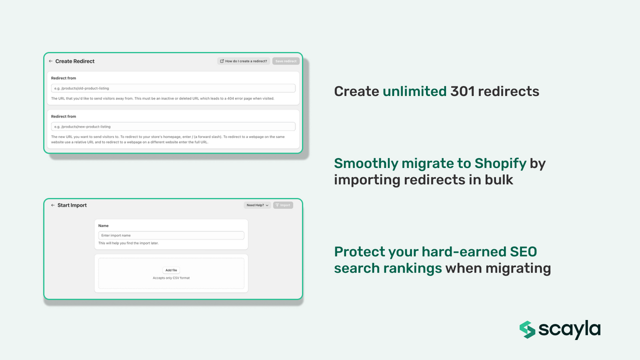 upload 301 redirects to protect your SEO rankings for migrations