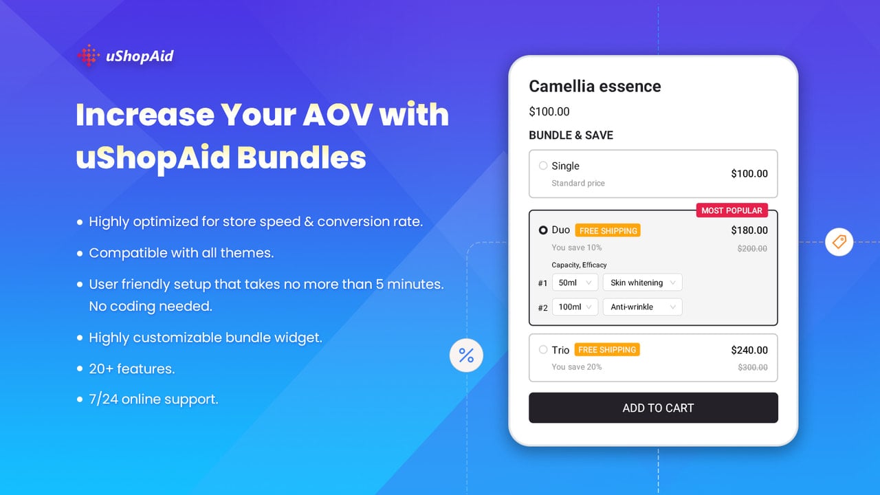 Volume Discount and Fixed Bundle and Build Your Own Bundle