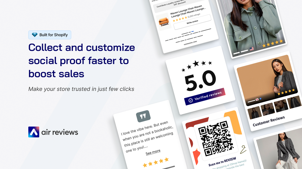 Appealing social proof, photos reviews and UGC for boostedsales.