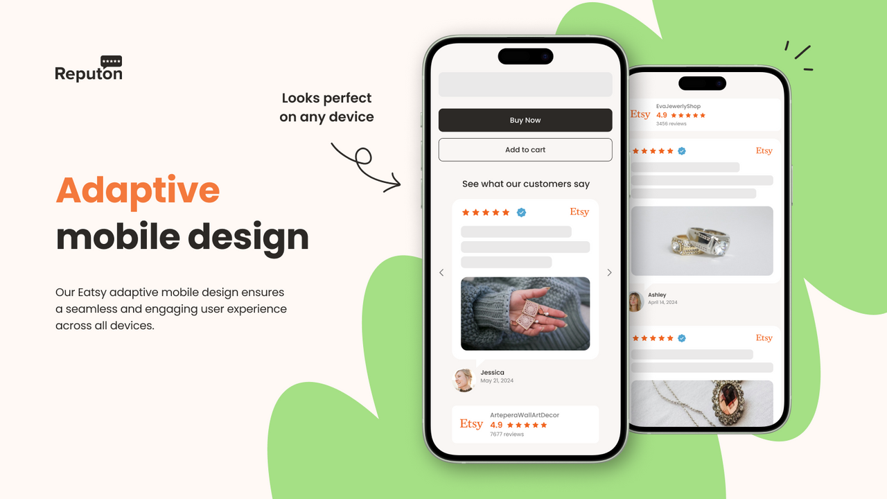 etsy reviews widget mobile