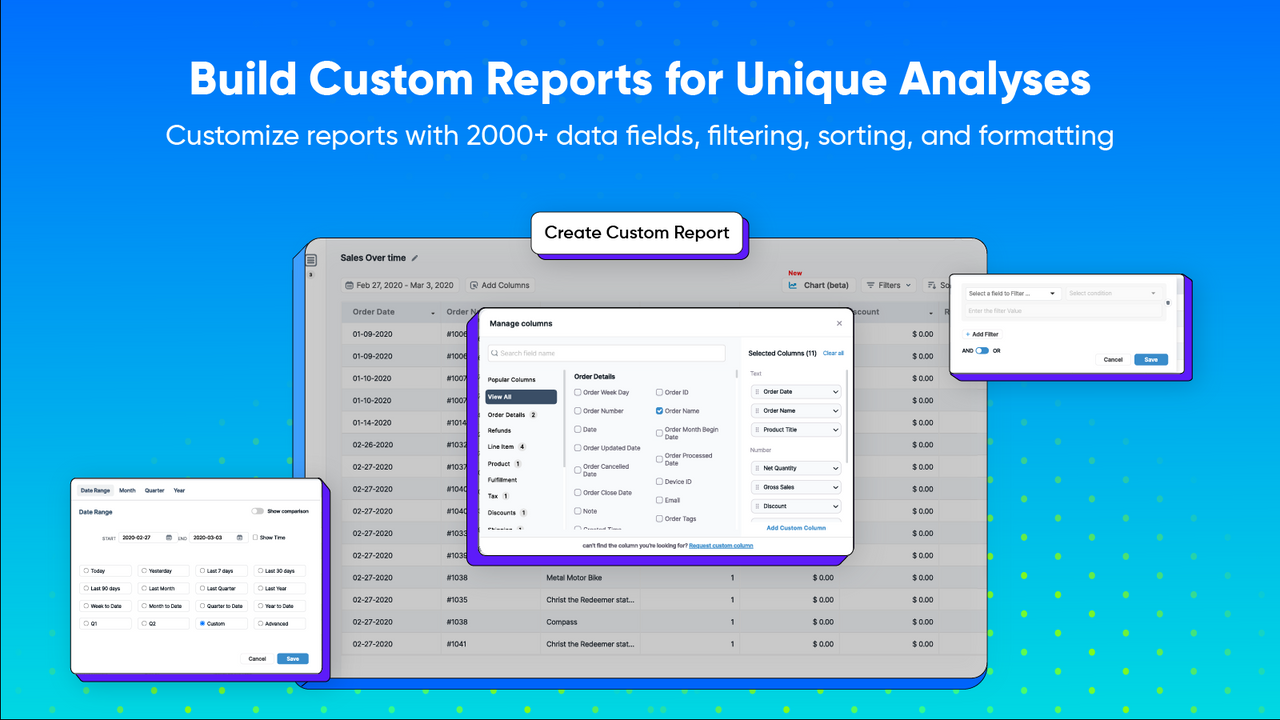 Custom Shopify Reports for Unique Analyses