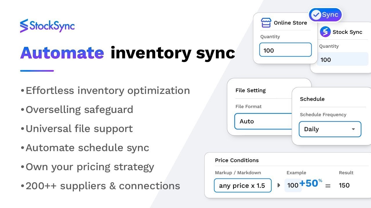 Automate multi-source inventory sync for accurate, efficient management across platforms.