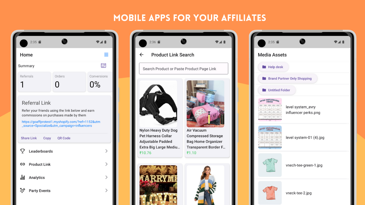 MOBILE APP FOR YOUR AFFILIATES