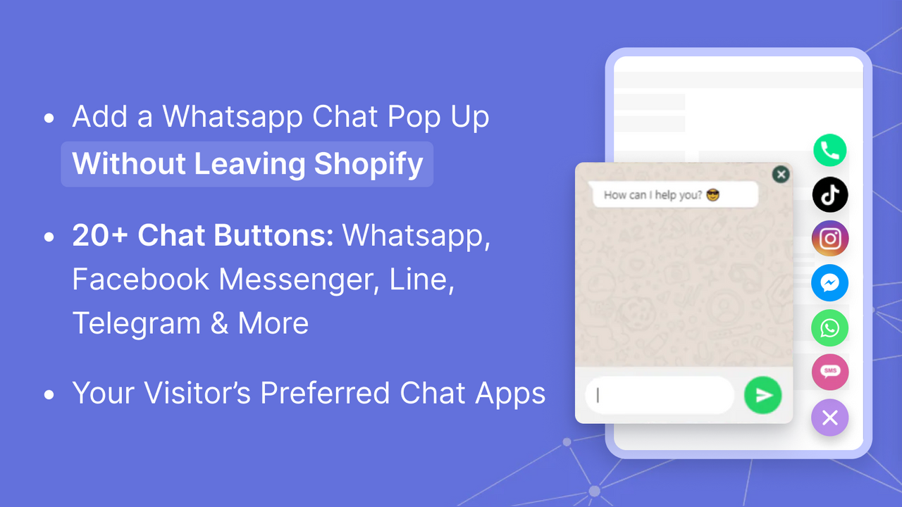 Add WhatsApp, Facebook Messenger, Line & 20+ chat buttons