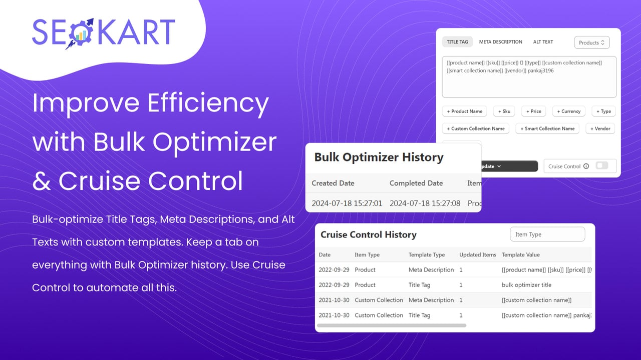 Bulk Optimizer - SEOKart