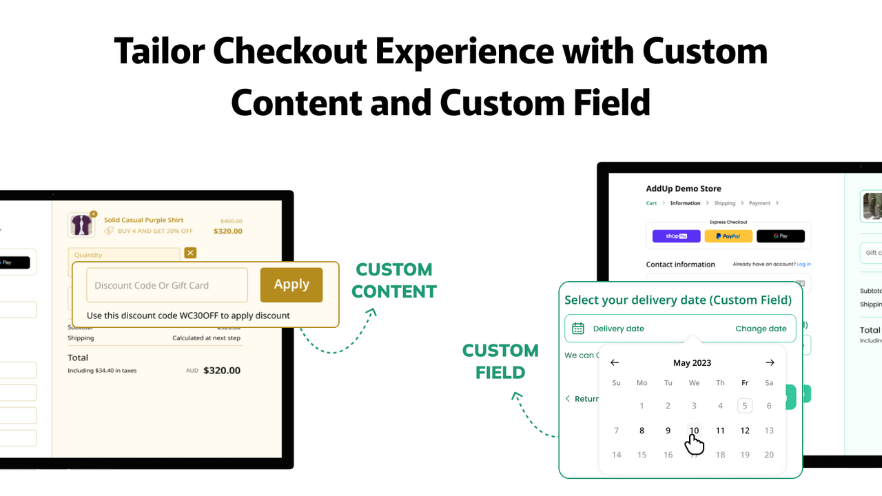 Modify Shopify Checkout with Custom Content and Custom Fields