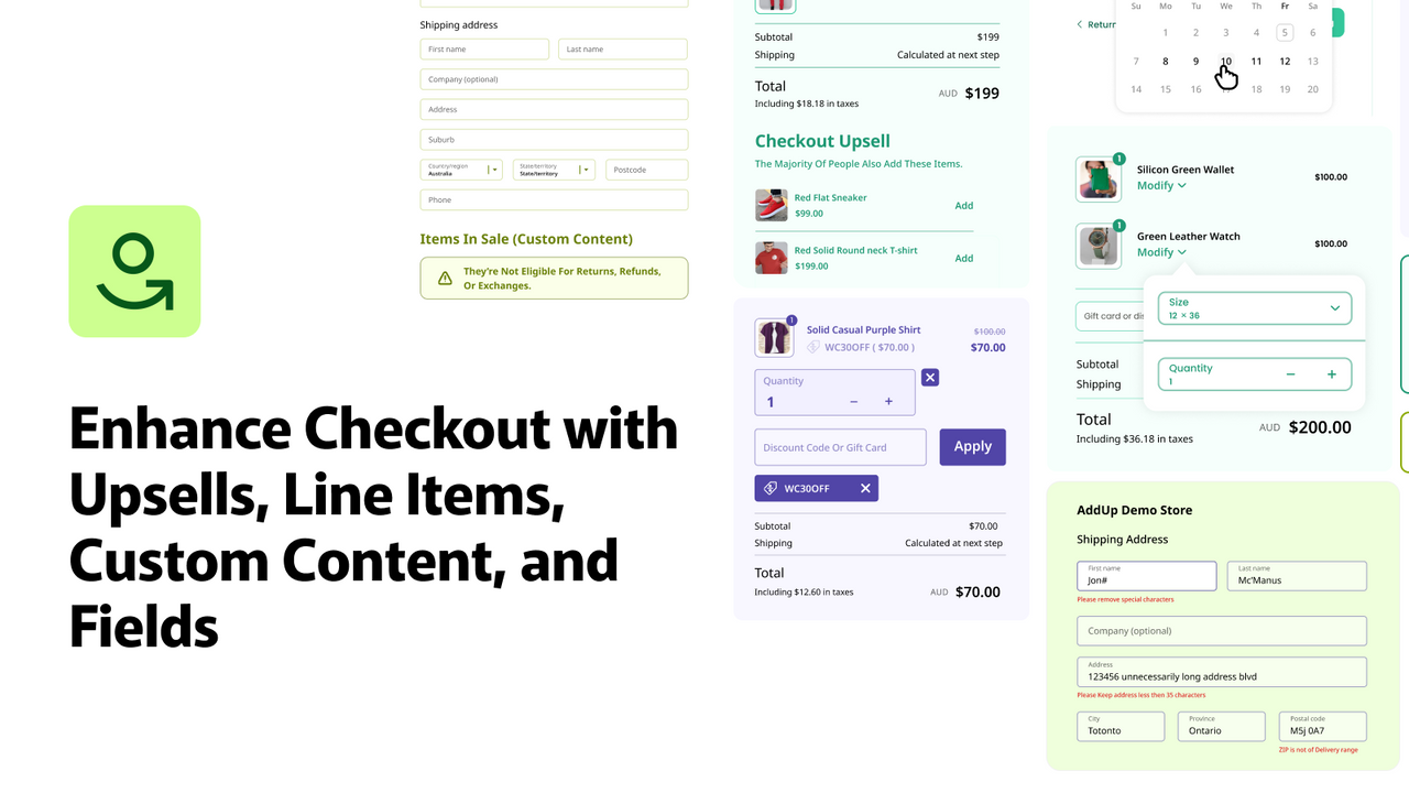 AddUp Checkout Customizer