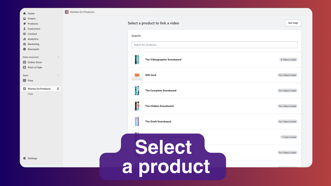 Select a product