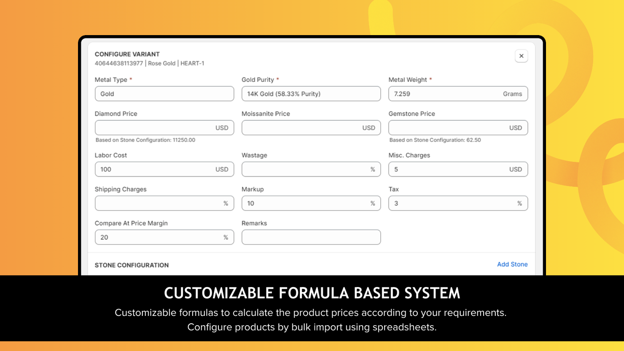 Customize the formula according to your requirements.