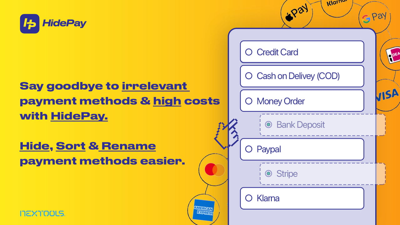 HidePay: Hide Payment Methods