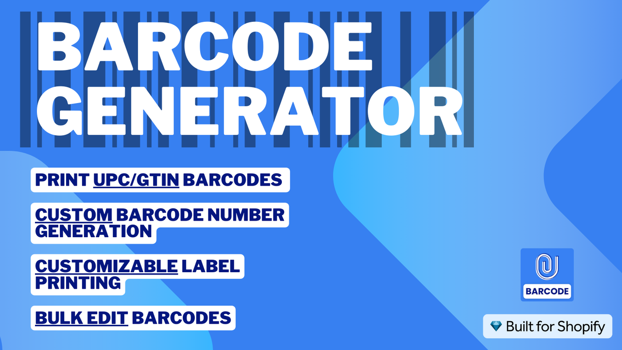 generate UPC retail barcode/barcodes gs1-128