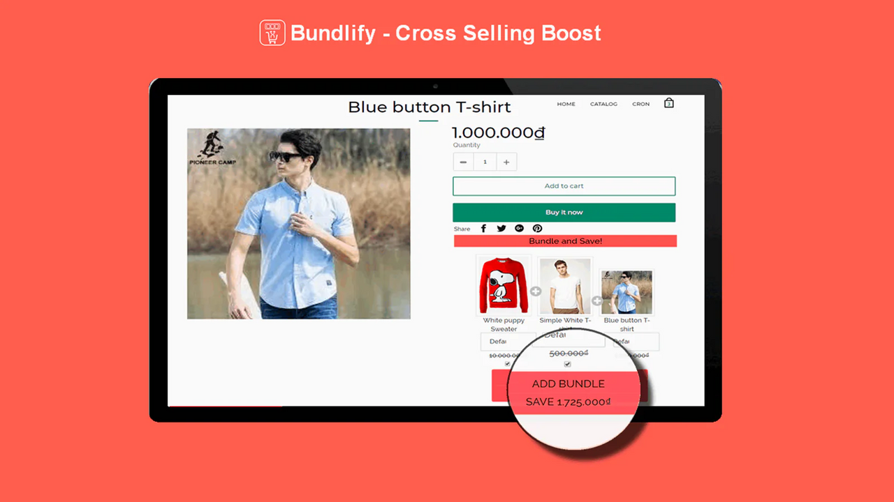 Bundlify product upsell