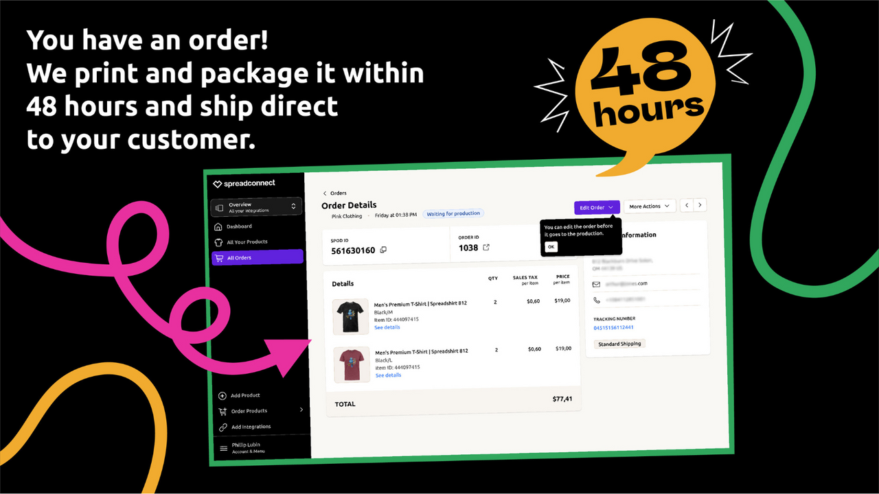 Spreadconnect by Spreadshirt: Fastest Production Best Price