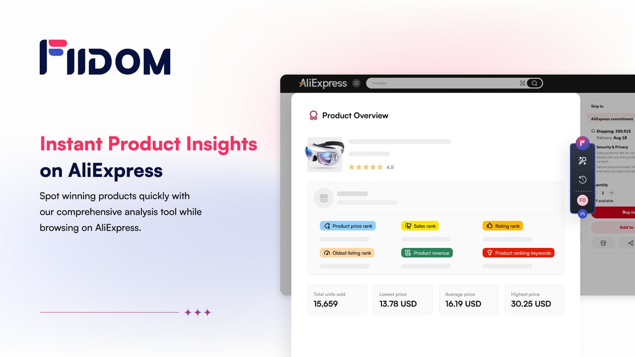 Analyze product insights on aliexpress to find winning products