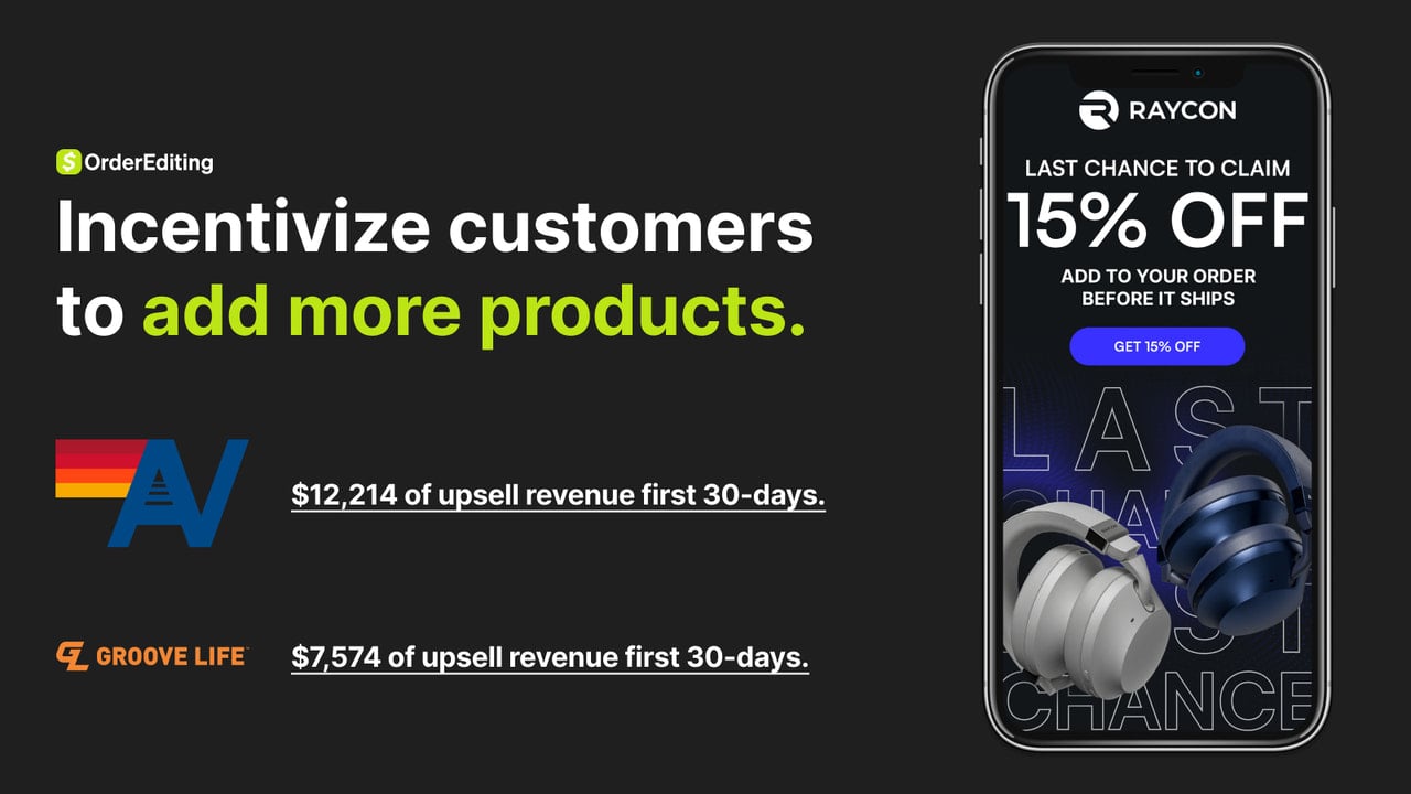 Incentivize customers to add more products to their order.