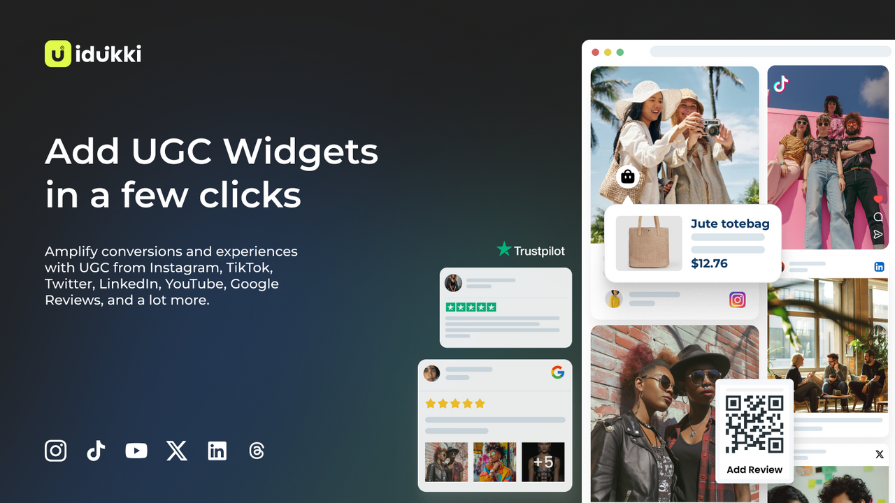 Add UGC Widgets in a few clicks