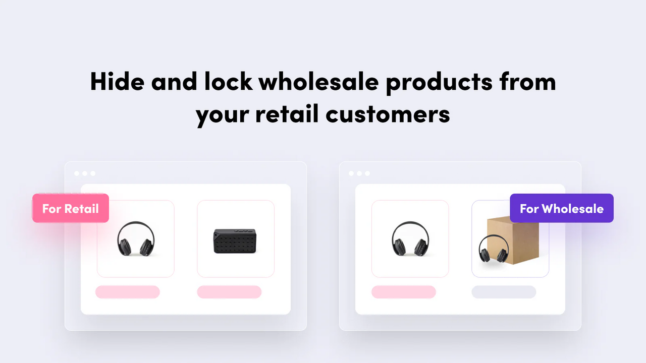 Hide products from your wholesale or retail customers