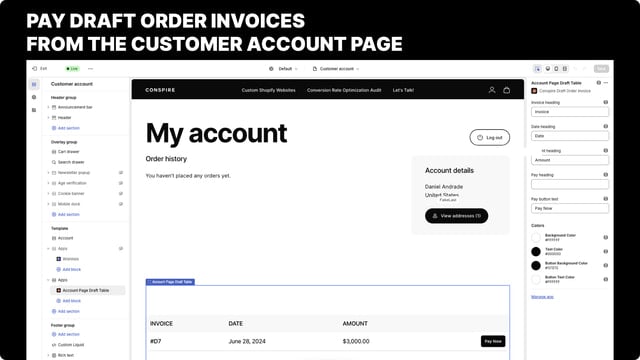 Draft Order Invoice Lister