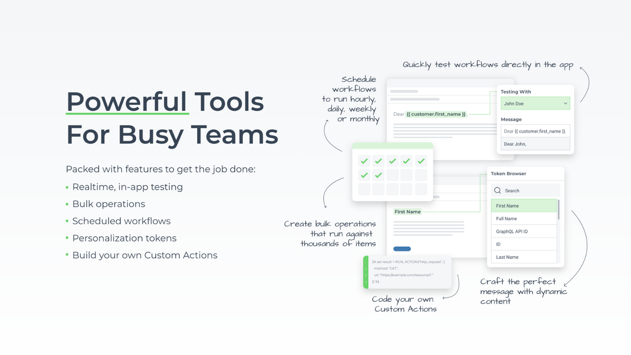 Powerful automation tools for busy teams