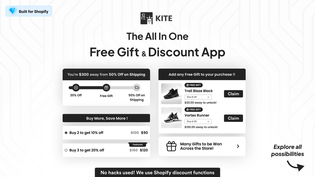 Kite: Discount & Free Gift