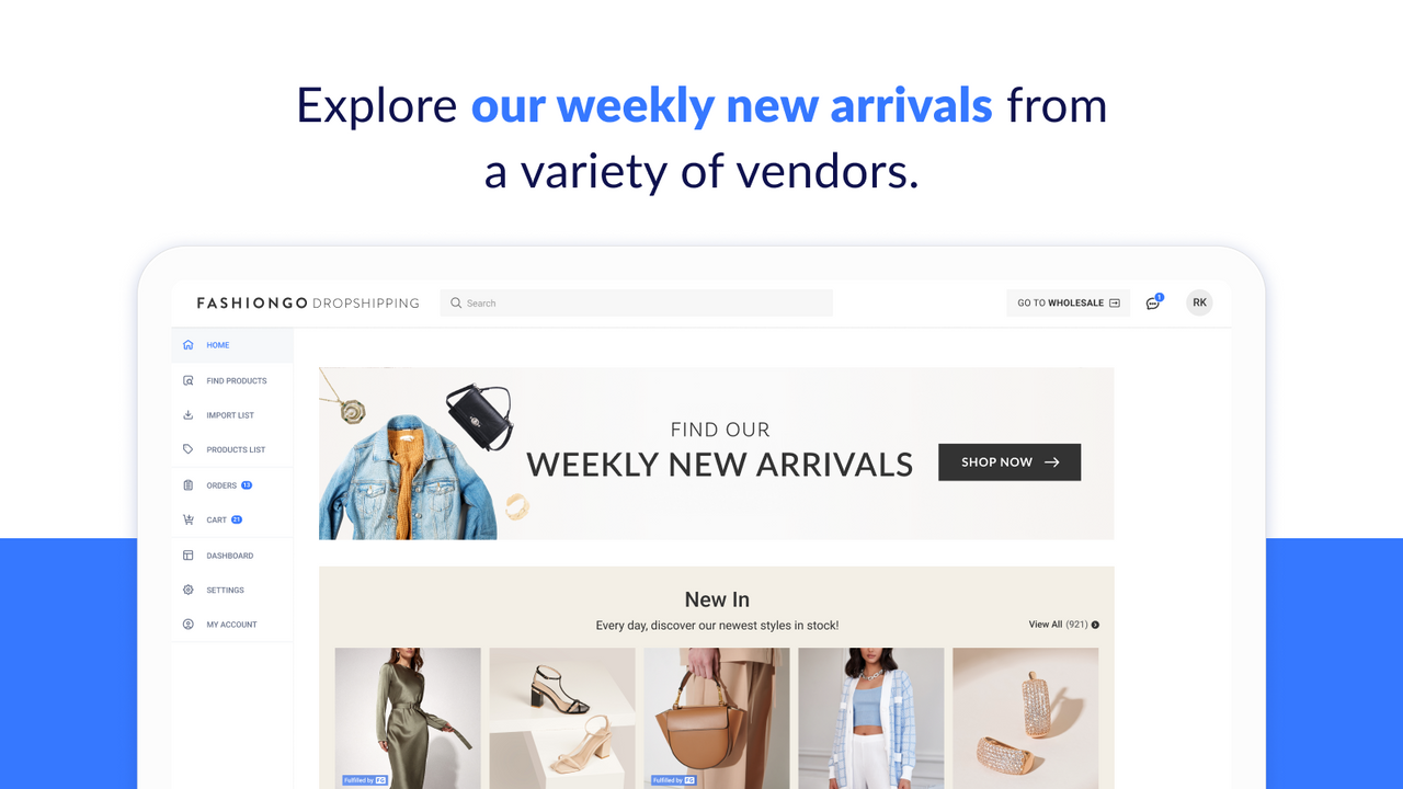 Explore our weekly new arrivals from a variety of vendors.