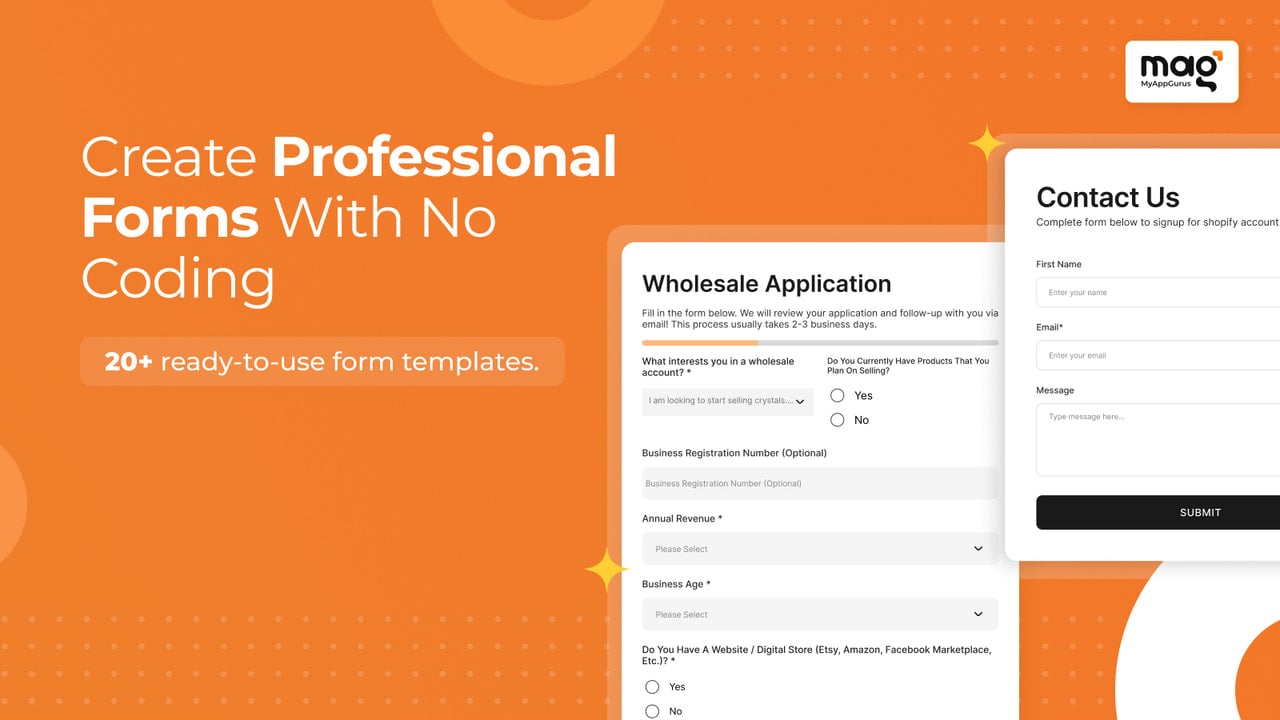 Create Professional Forms With No Coding.