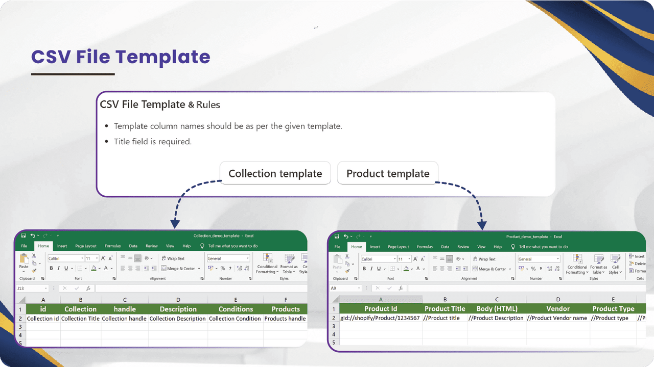 5 - CSV file template