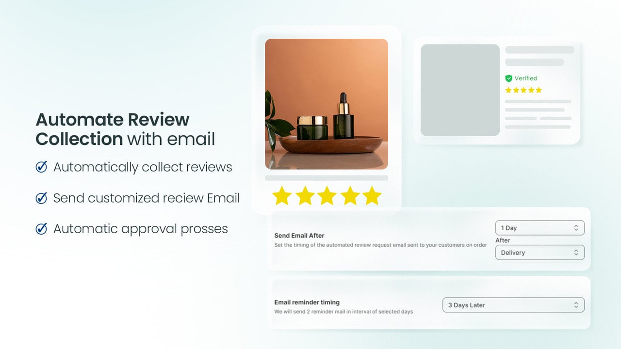 Vital: Get Customer reviews, Import Reviews for product pages.