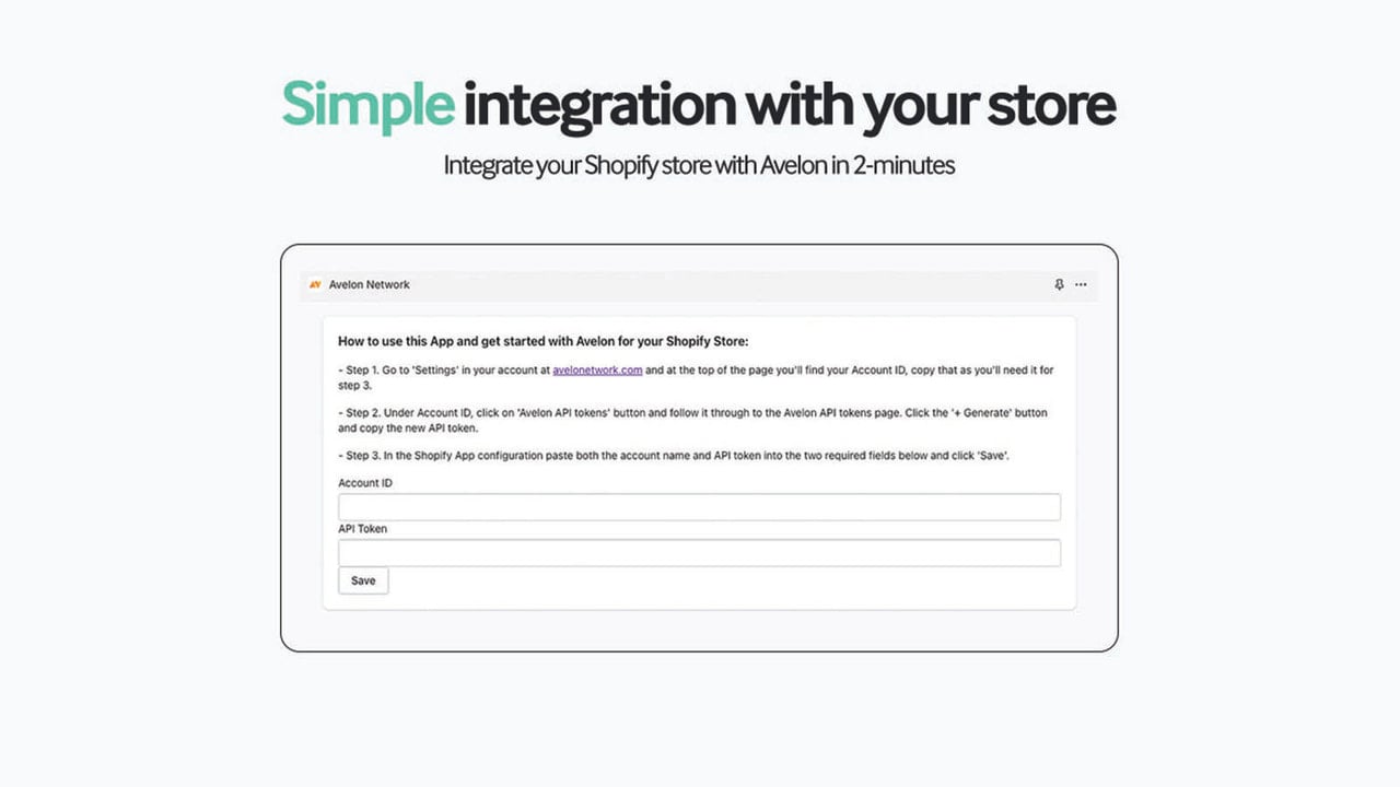 Simple integration with your store